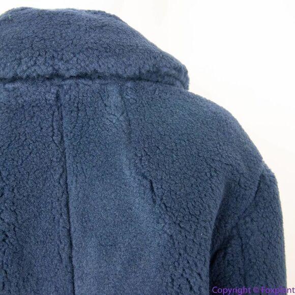 NEW Madewell blue (Re)sourced Sherpa Teddy‎ Coat, size M - Picture 10 of 16